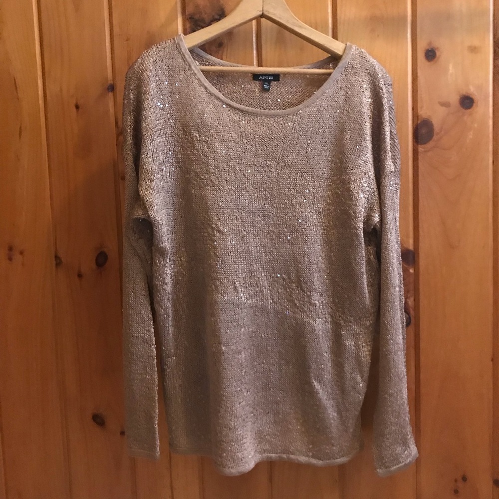 2/$35 Apt. 9 Bronze Sequin Top